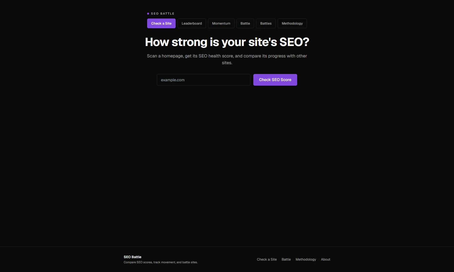 SEO score history and website comparison showing improvement from 92 to 97